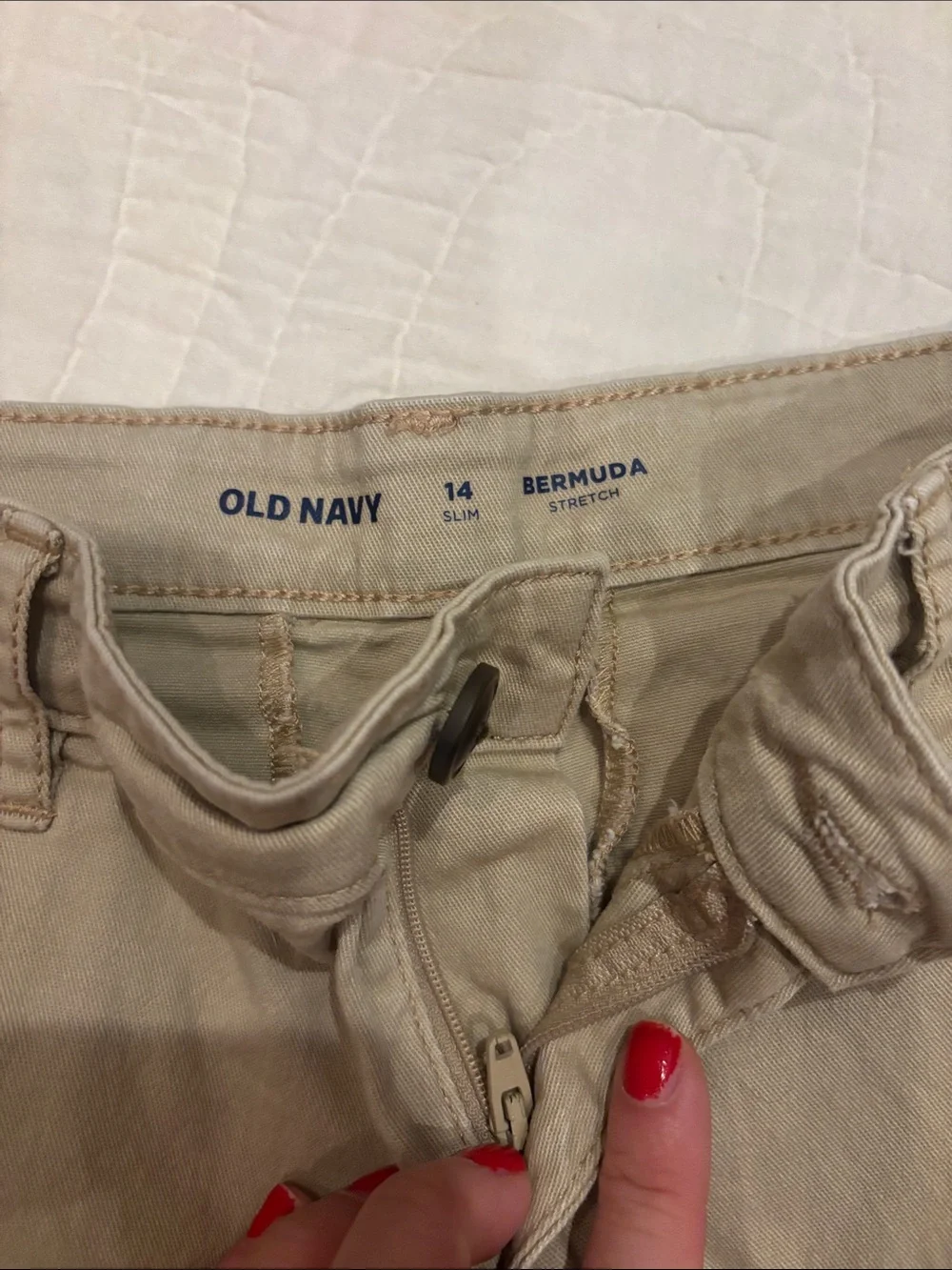 Old Navy Girls Khaki Slim Shorts